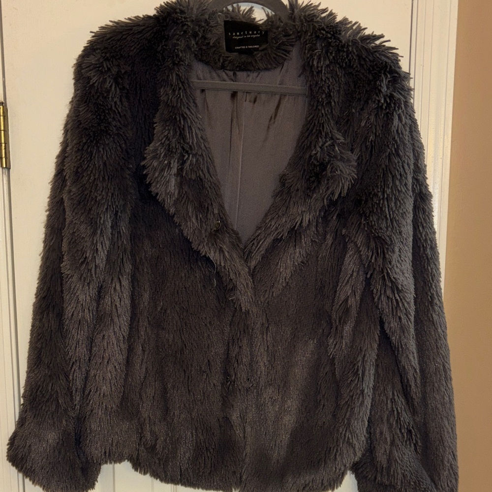Sanctuary Charcoal Teddy Jacket